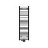 LuxeBath badkamerradiator Sahara 400 x 1500 mm antraciet gebogen met middenaansluiting incl. aansluitset met thermostaat