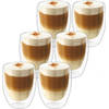 Latte macchiato glazen, dubbelwandige glazen , cappuccinoglazen,thermoglazen, espressokopjes glas, set van 6 (350 ml)