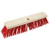 Buemag Bezemkop - Elaston - rood - hout - hard/extra stevig - 40 cm - 24mm - buitenbezem - Bezem