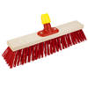 Buemag Bezemkop - Elaston - rood - hout - hard - 30 cm - 24mm - straatbezem/buitenbezem - Bezem