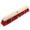 Buemag Bezemkop - Elaston - rood - hout - hard - 50 cm - 24mm - straatbezem/buitenbezem - Bezem