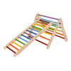 Houten Klimdriehoek met Ladder - Regenboog