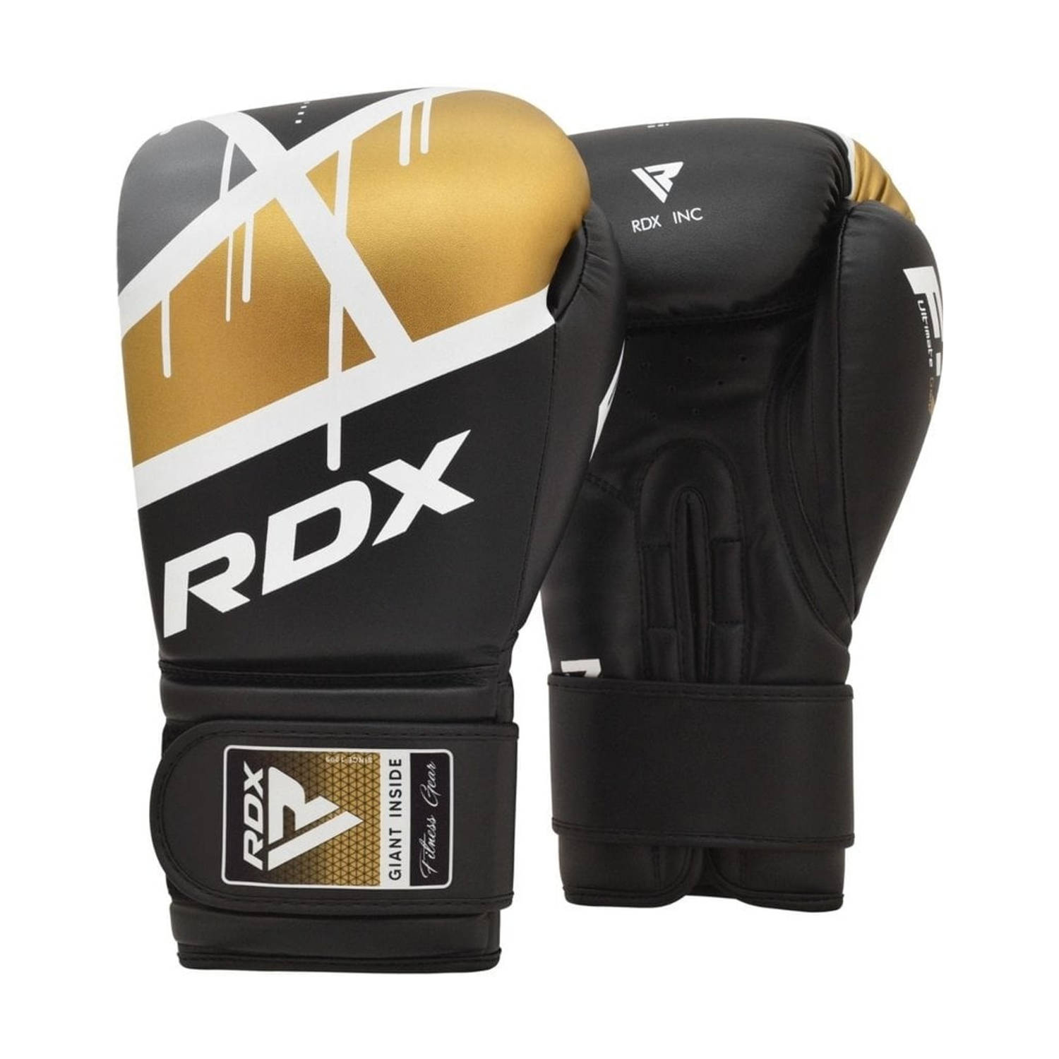 RDX SPORTS Bgr 7 Kunstlederen Bokshandschoenen - Black / Golden - 8 Oz