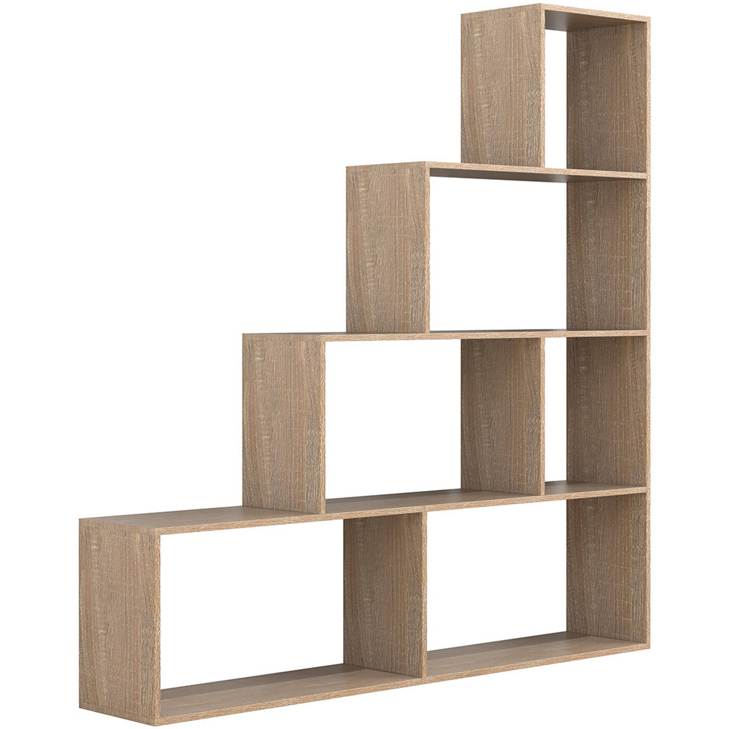 VCM Holz Stand Treppenregal Stufenregal Standregal Raumteiler Bücherregal Dubila L