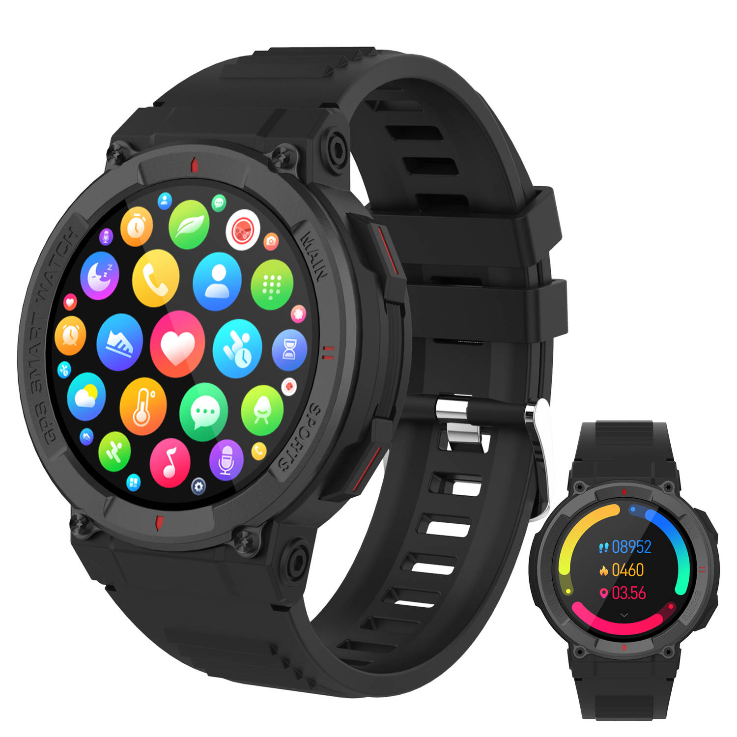 Denver Smartwatch - Android iOS - GPS - Volledige Belfunctie - Sporthorloge - Hartslagmeter - Saturatiemeter - Slaapmonitor - SWG339