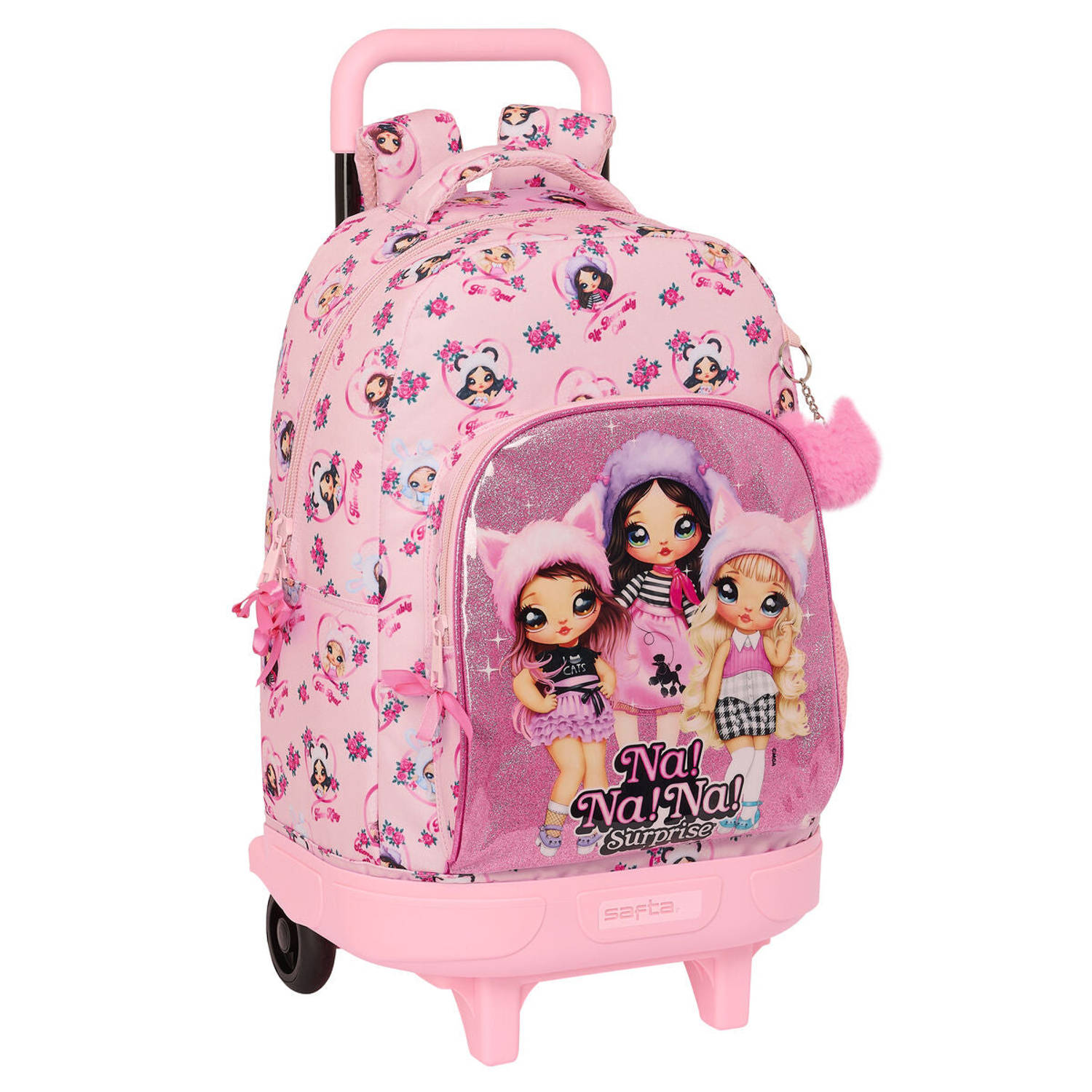 Schoolrugzak met Wielen Na!Na!Na! Surprise Fabulous Roze 33 X 45 X 22 cm