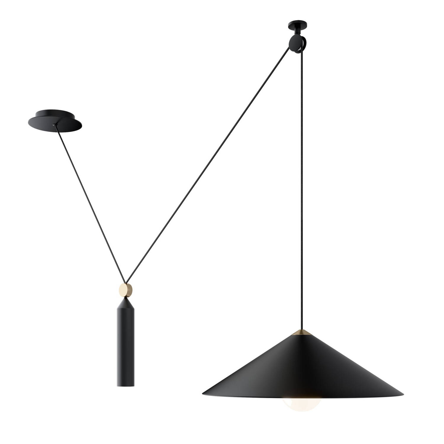 Maytoni Technical - Hanglamp Peso - Zwart - Ø42