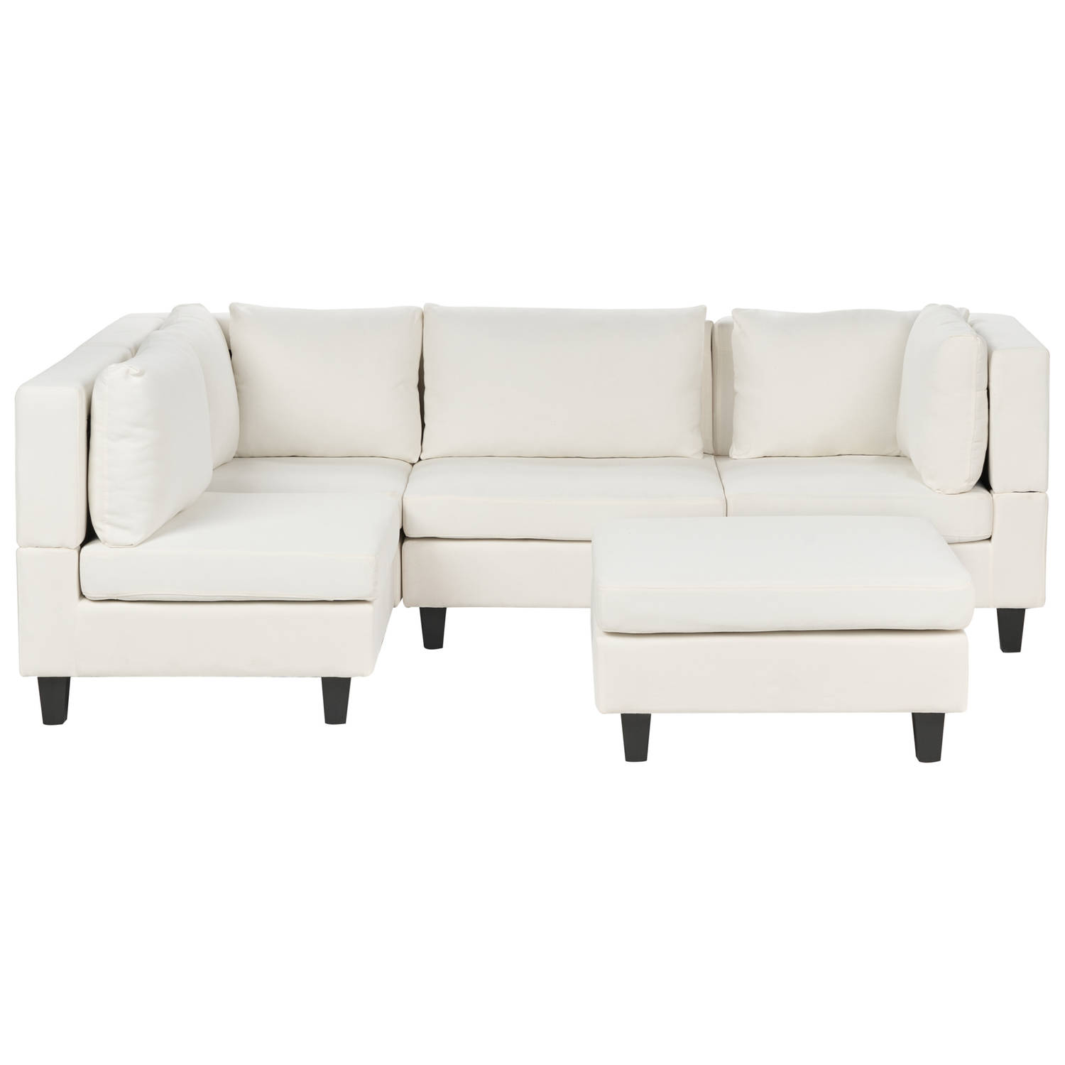 Beliani UNSTAD - Modulaire Sofa-Wit-Polyester