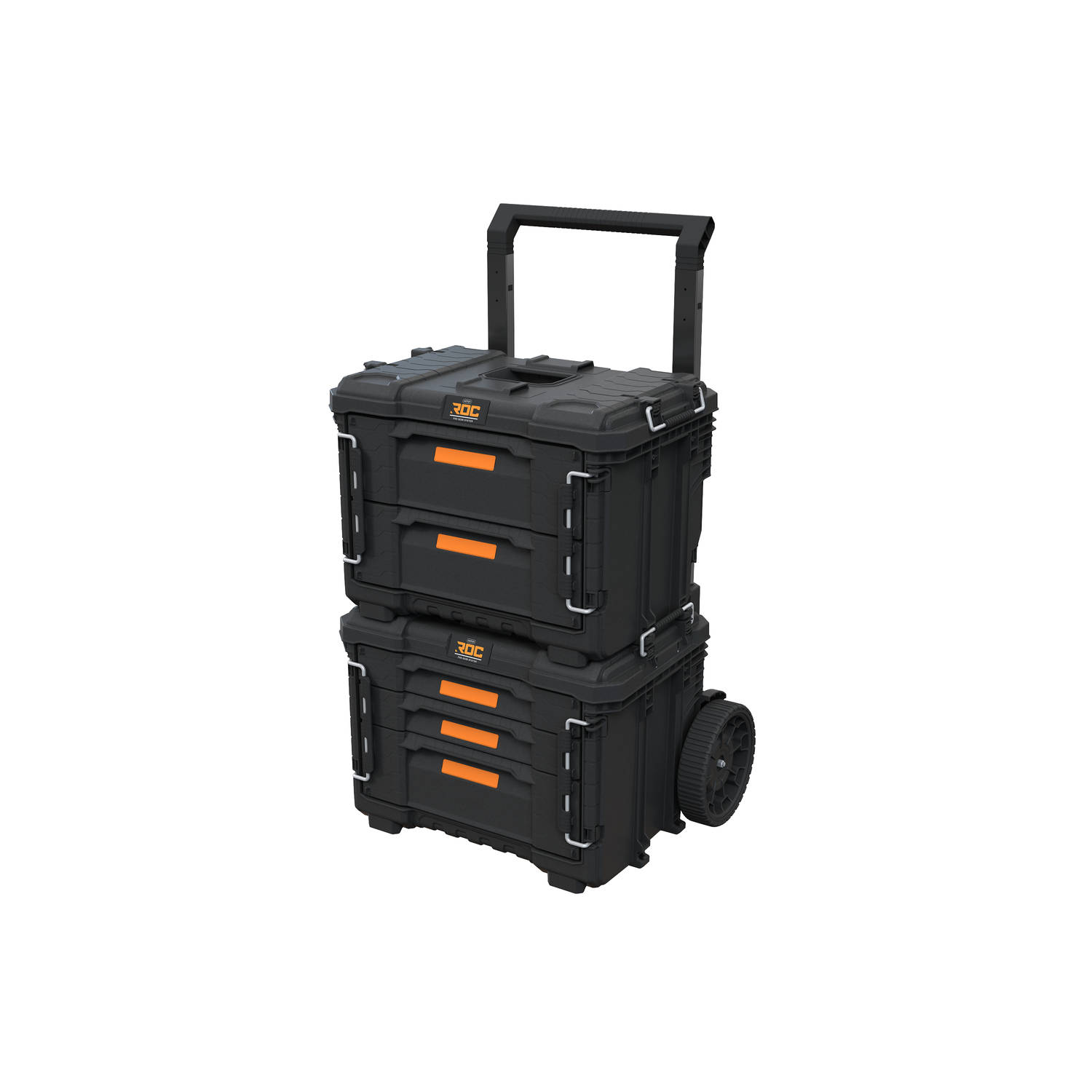 Keter Pro Gear XL 3 Drawers+cart + Pro Gear XL 2 Drawers - Zwart