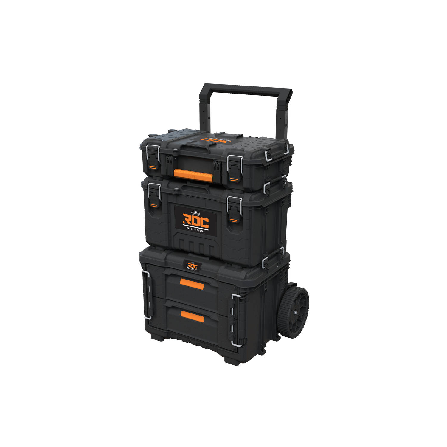 Keter Pro Gear XL 3 Drawers + Cart + Pro Gear Power Toolbox + Power Tool Case - Zwart