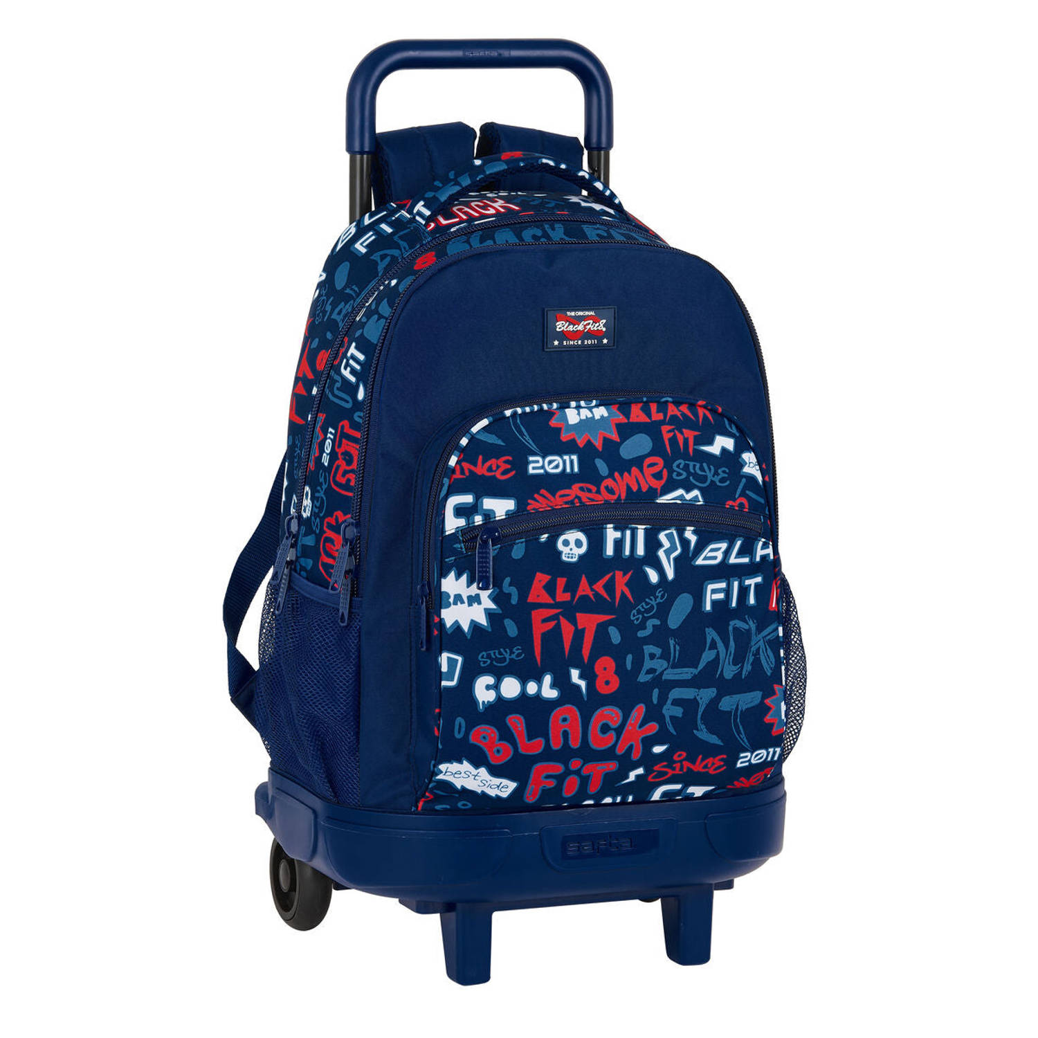 Schoolrugzak met Wielen BlackFit8 Letters Marineblauw 33 x 45 x 22 cm