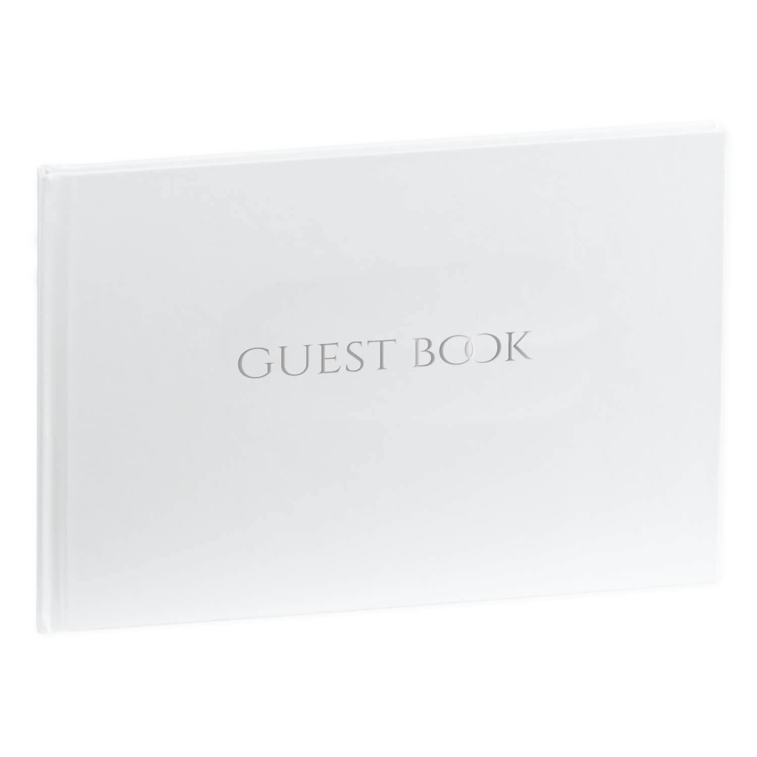 SecaDesign Gastenboek - GUEST BOOK - A4 formaat - wit / zilver - receptieboek bruiloft