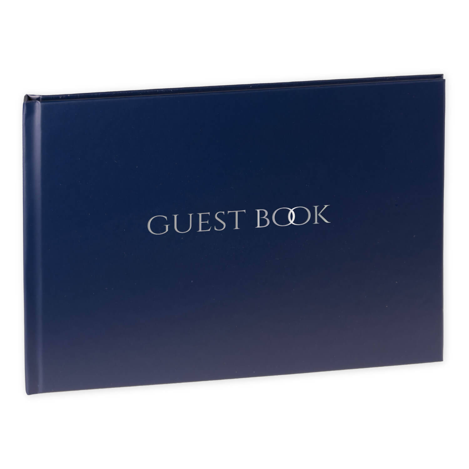 SecaDesign Gastenboek - GUEST BOOK - A4 formaat - donker blauw / zilver - receptieboek huwelijk