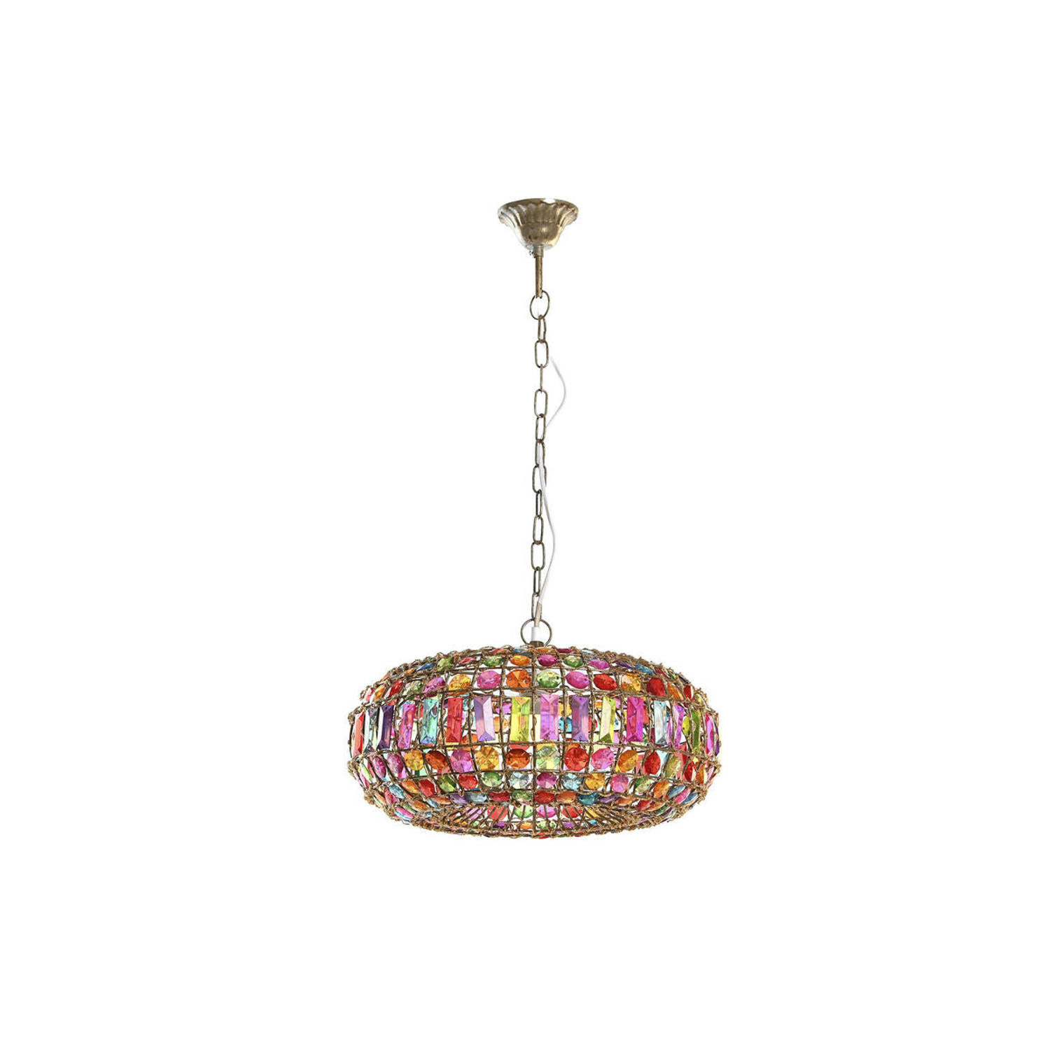 Plafondlamp DKD Home Decor 44 x 44 x 23,5 cm Metaal Koper Multicolour 40 W 50 W