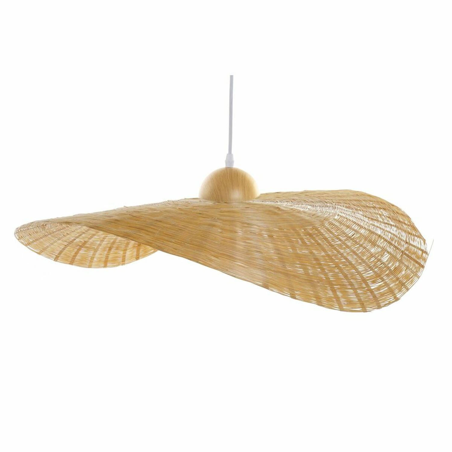 Plafondlamp DKD Home Decor 70 x 70 x 10 cm Natuurlijk 220 V 40 W Zonneklep