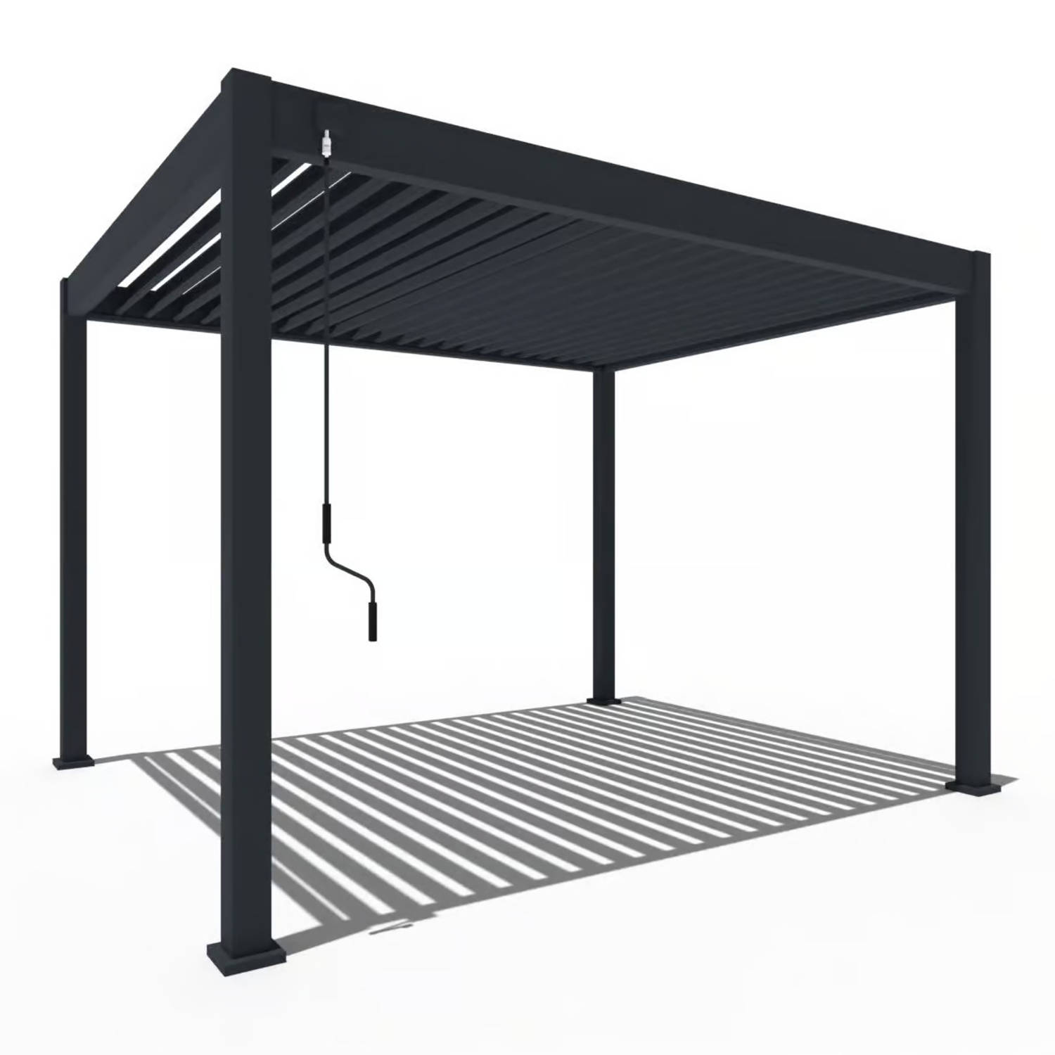 Orion Comfort terrasoverkapping - 300x360cm - Antraciet - Aluminium / Metaal / Vrijstaande / Luxe overkapping - Tuinprieel / Carport / Veranda / Pergola