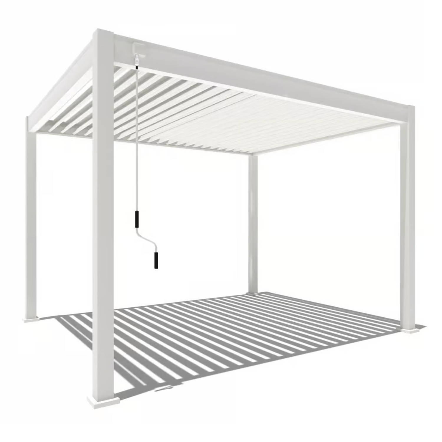 Orion Comfort terrasoverkapping - 300x360cm - Wit - Aluminium / Metaal / Vrijstaande / Luxe overkapping - Tuinprieel / Carport / Veranda / Pergola