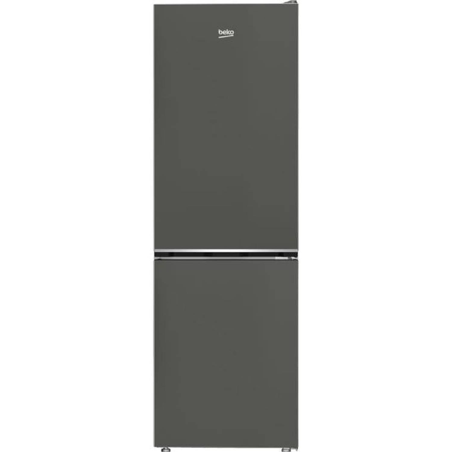 Vrijstaande combikoelkast - BEKO - B1RCNE364G - Geventileerd koud - Klasse E - 316 L - 66,3 x 59,5 x 186,5 cm - Manhatta