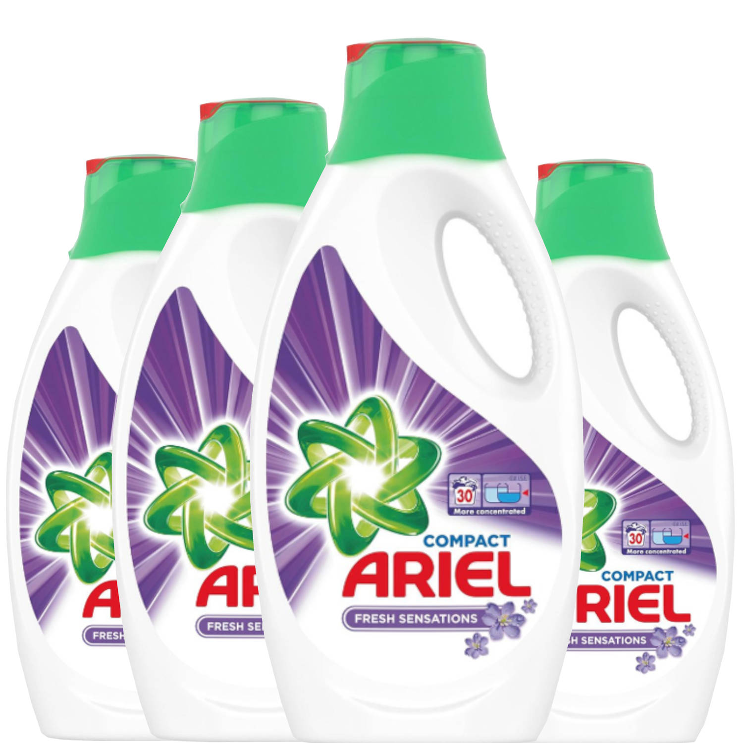 ARIEL VLOEIBAAR FRESH SENSATION PURPLE 4 x 1.650L/30sc