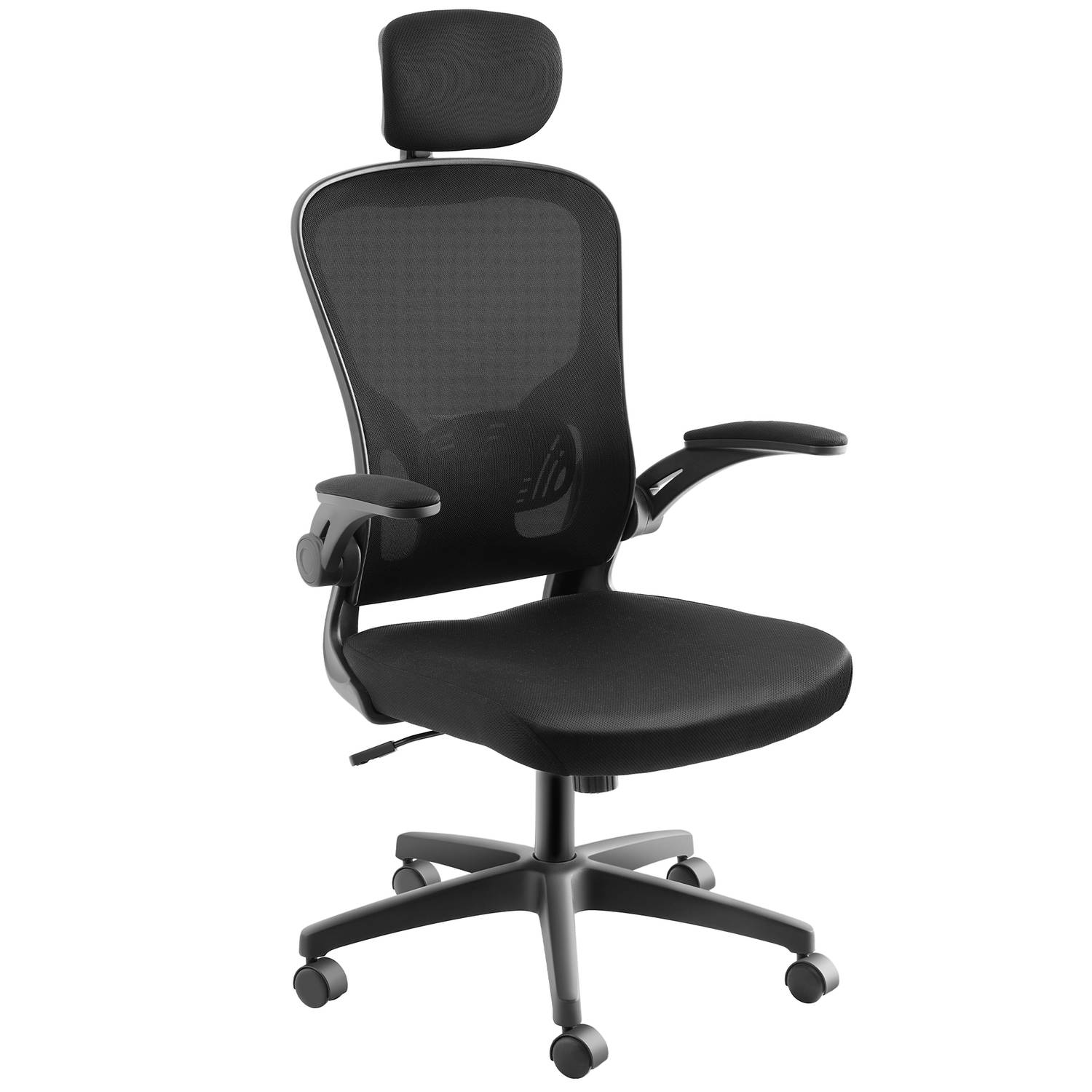 tectake® Bureaustoel - Ergonomische directiestoel - Hoofdsteun - Draaistoel - Bureaustoel - PC-stoel