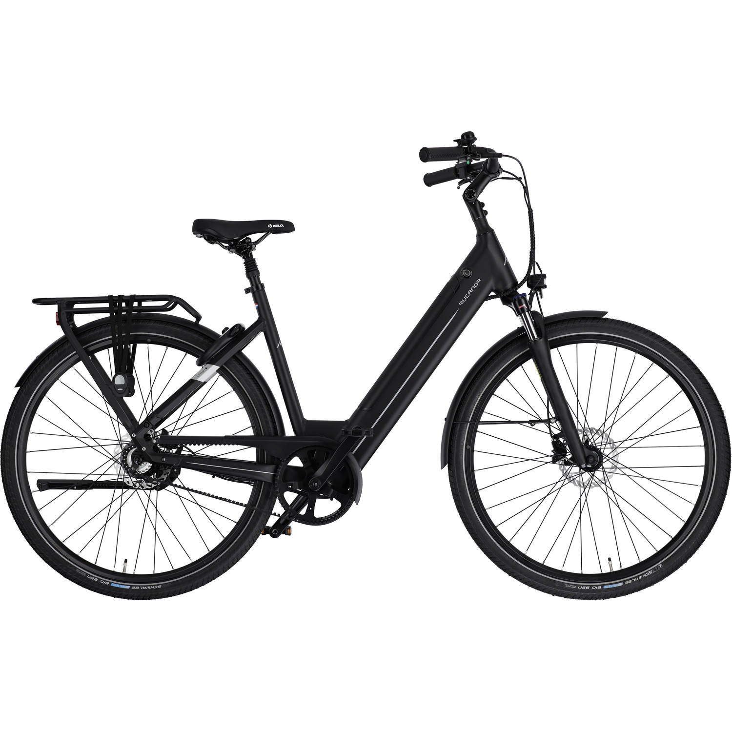 Rucanor Urban Plus Elektrische Fiets - E-bike 28 Inch - 49 cm - Achterwielmotor - Trapkrachtsensor - Hydraulische Schijfremmen - Matzwart