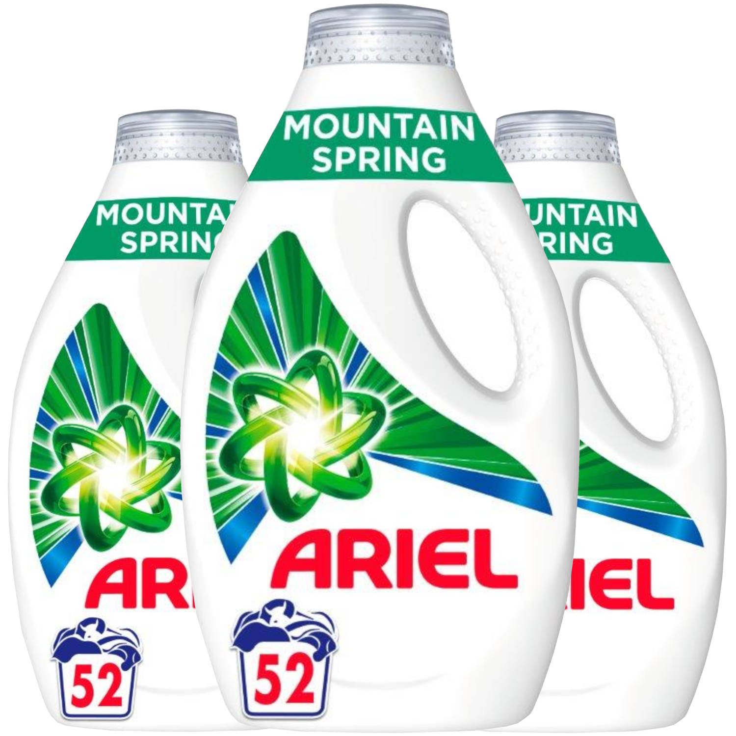 Ariel Gel Mountain Spring wasmiddel - 156 wasbeurten (3x52) - Voordeelverpakking