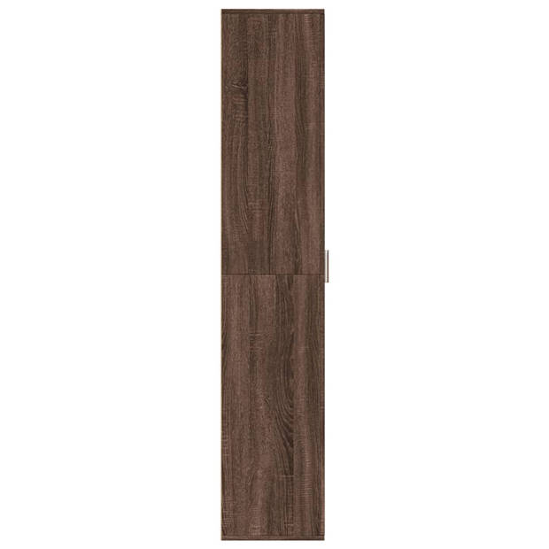 vidaXL Hoge kast 60x35x180 cm bewerkt hout bruin eikenkleurig