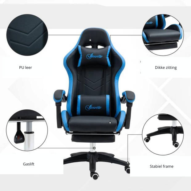 Bureaustoel met relaxfunctie - Ergonomische bureaustoel - Game stoel - Gaming stoel