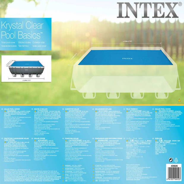 Intex Zwembadhoes solar rechthoekig 549x274 cm 29026