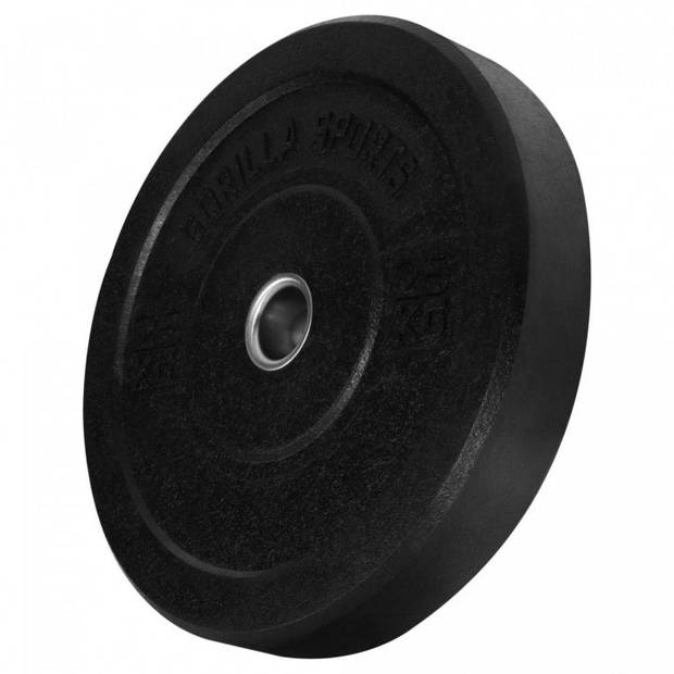 Gorilla Sports Bumper Plates 2 x 25 kg - Halterschijven - 50 kg - Rubber - 50 mm