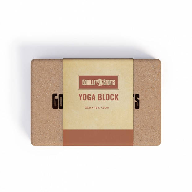 Gorilla Sports Yogablok - Yoga blok - Kurk