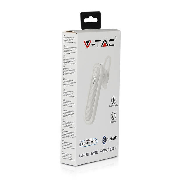 V-TAC VT-6700-W Hoofdtelefoon - Draadloos - Hoofdtelefoon - Wit