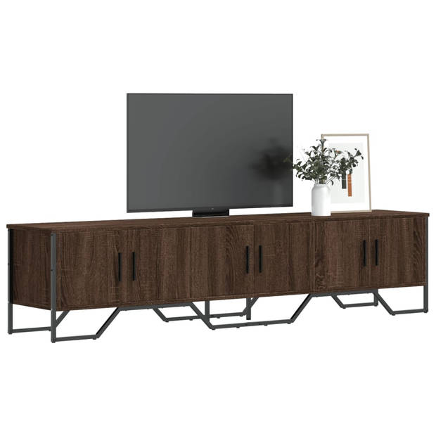 vidaXL Tv-meubel 180x34x41 cm bewerkt hout bruin eikenkleurig