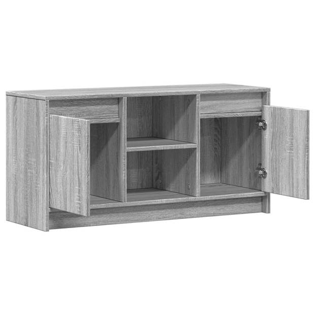 vidaXL Tv-meubel met LED 100x34x50 cm bewerkt hout grijs sonoma eiken