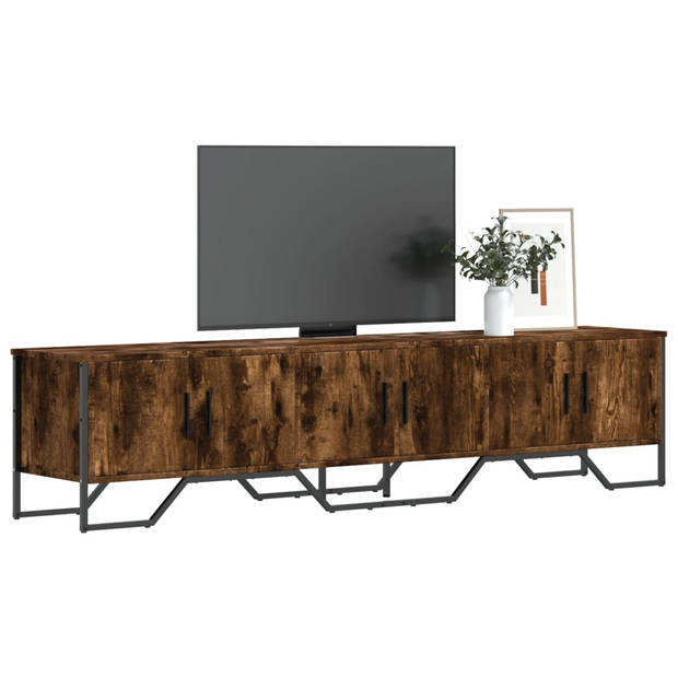 vidaXL Tv-meubel 180x34x41 cm bewerkt hout gerookt eikenkleurig