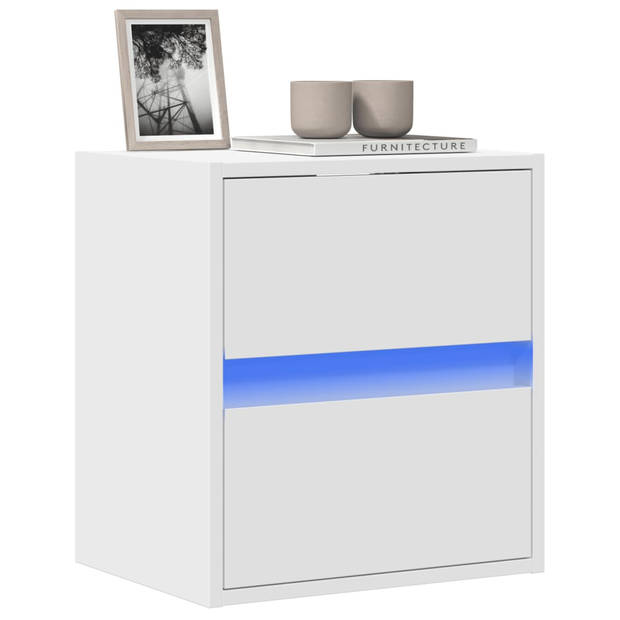 vidaXL Tv-wandmeubel met LED-verlichting 41x31x45 cm wit