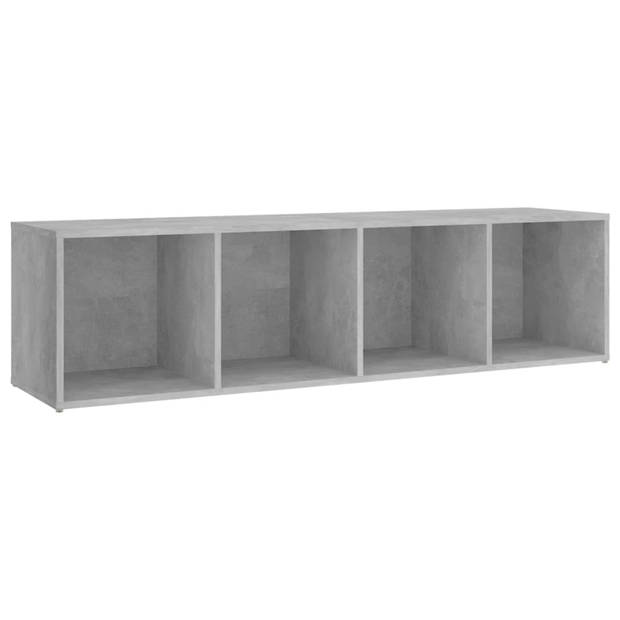 vidaXL Tv-meubel 142,5x35x36,5 cm bewerkt hout betongrijs