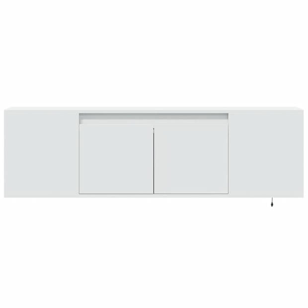 vidaXL Tv-wandmeubel met LED-verlichting 135x31x39,5 cm wit