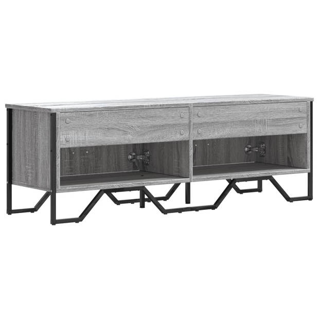 vidaXL Tv-meubel 122x34x41 cm bewerkt hout grijs sonoma eikenkleurig