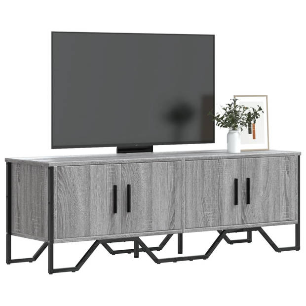 vidaXL Tv-meubel 122x34x41 cm bewerkt hout grijs sonoma eikenkleurig