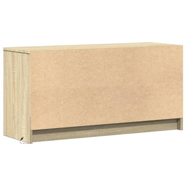 vidaXL Tv-meubel met LED 100x34x50 cm bewerkt hout sonoma eikenkleurig