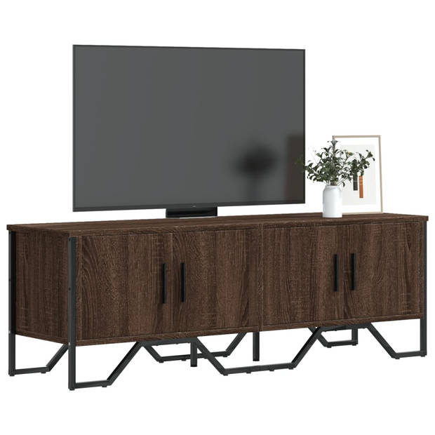 vidaXL Tv-meubel 122x34x41 cm bewerkt hout bruin eikenkleurig