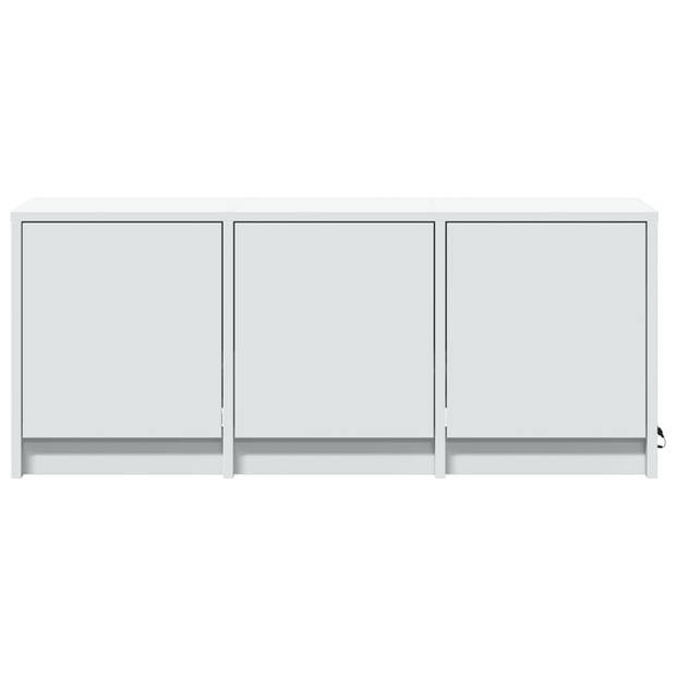 vidaXL Tv-meubel met LED 97x34x40 cm bewerkt hout wit