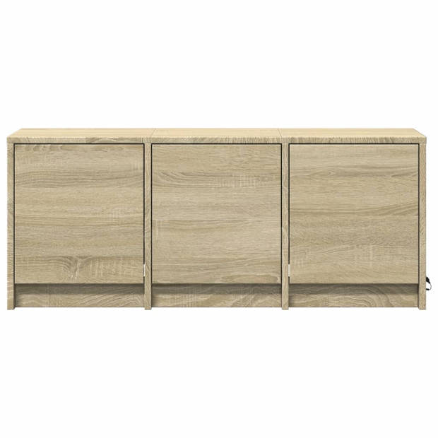 vidaXL Tv-meubel met LED 97x34x40 cm bewerkt hout sonoma eikenkleurig