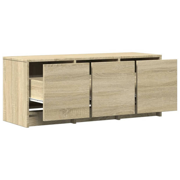 vidaXL Tv-meubel met LED 97x34x40 cm bewerkt hout sonoma eikenkleurig