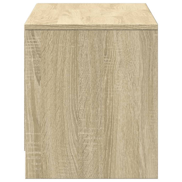 vidaXL Tv-meubel met LED 97x34x40 cm bewerkt hout sonoma eikenkleurig