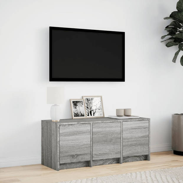 vidaXL Tv-meubel met LED 97x34x40 cm bewerkt hout grijs sonoma eiken