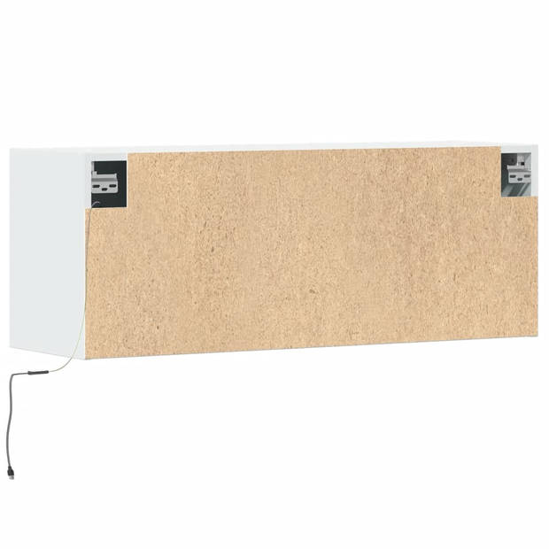 vidaXL Tv-wandmeubel met LED-verlichting 100x31x35 cm wit