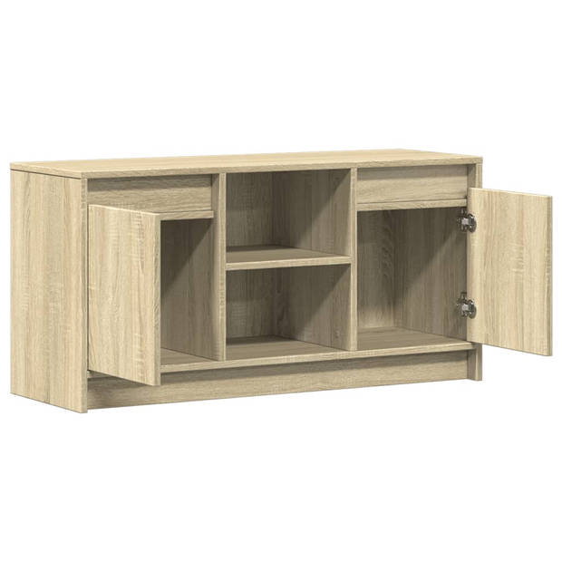 vidaXL Tv-meubel met LED 100x34x50 cm bewerkt hout sonoma eikenkleurig