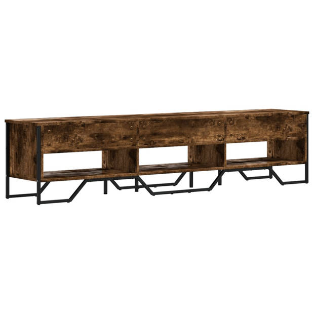 vidaXL Tv-meubel 180x34x41 cm bewerkt hout gerookt eikenkleurig